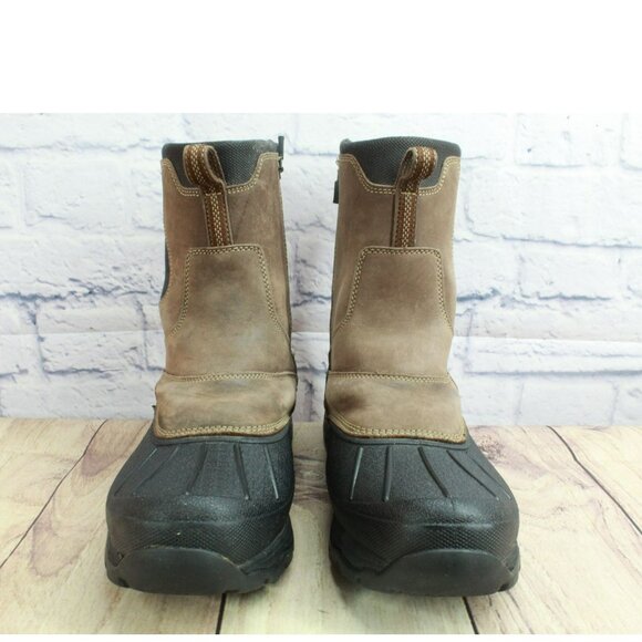 LL Bean Storm Chaser Brown Leather Insulated Chelsea Duck Boots Size 10.5 M - Picture 4 of 9